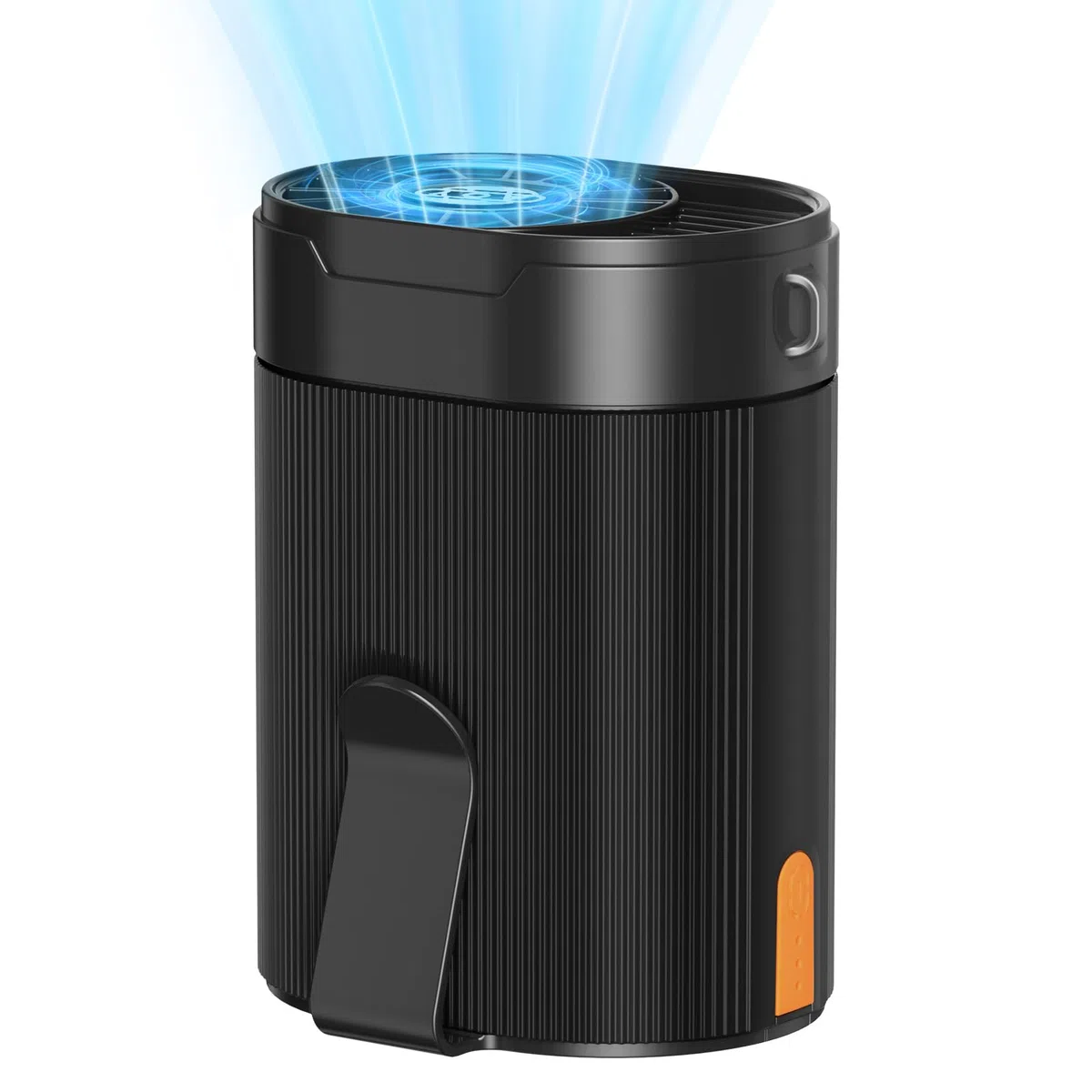 Ventola Ricaricabile in Vita con Batteria 25H, Ventilatore a 4 Velocità con Doppia Clip 6600 Giri/Min, Portatile da Collo