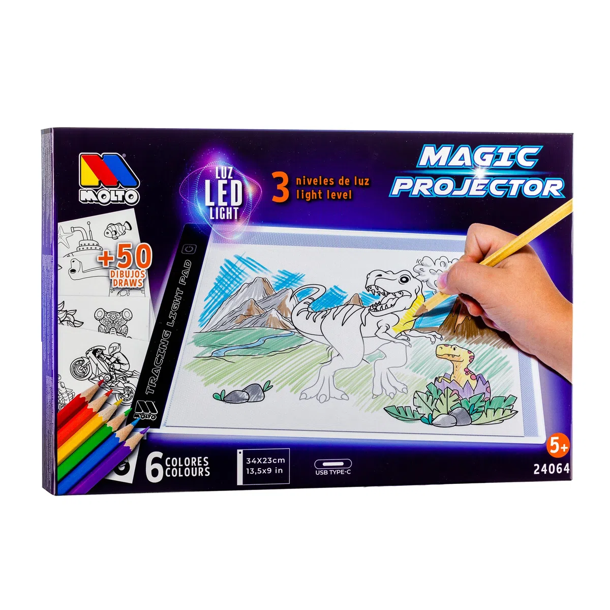 Tavolo luminoso a LED per disegnare Magic Projector Molto - Incoraggia la creatività e lo sviluppo artistico