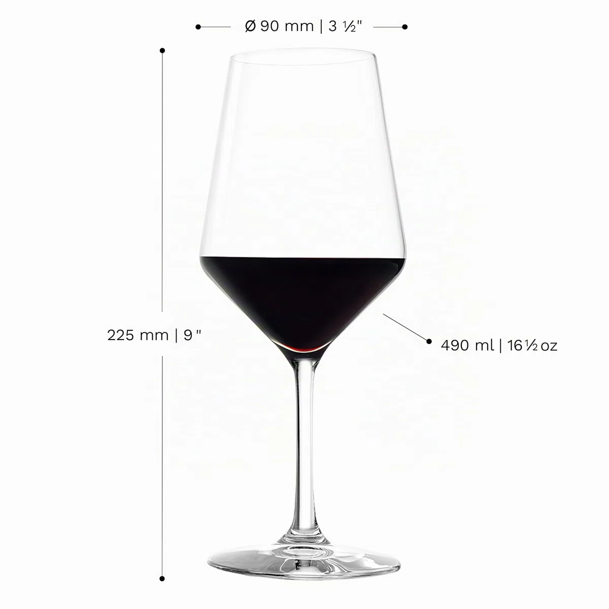 Stölzle Lausitz Bicchieri da Vino Rosso Revolution Set di 6, 490 ml – Calici in Cristallo di Alta Qualità per Vini Rossi – Lavabili in Lavastoviglie e Resistenti agli Urti