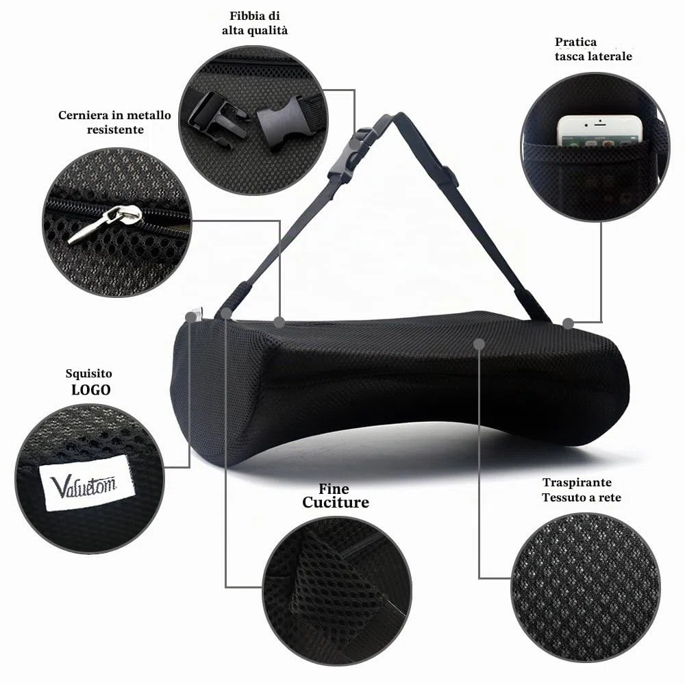 Cuscino Lombare Memory Foam Sostegno Lombare Cuscini, Sostegno Ergonomico per la Schiena, per la Casa, Ufficio, Auto