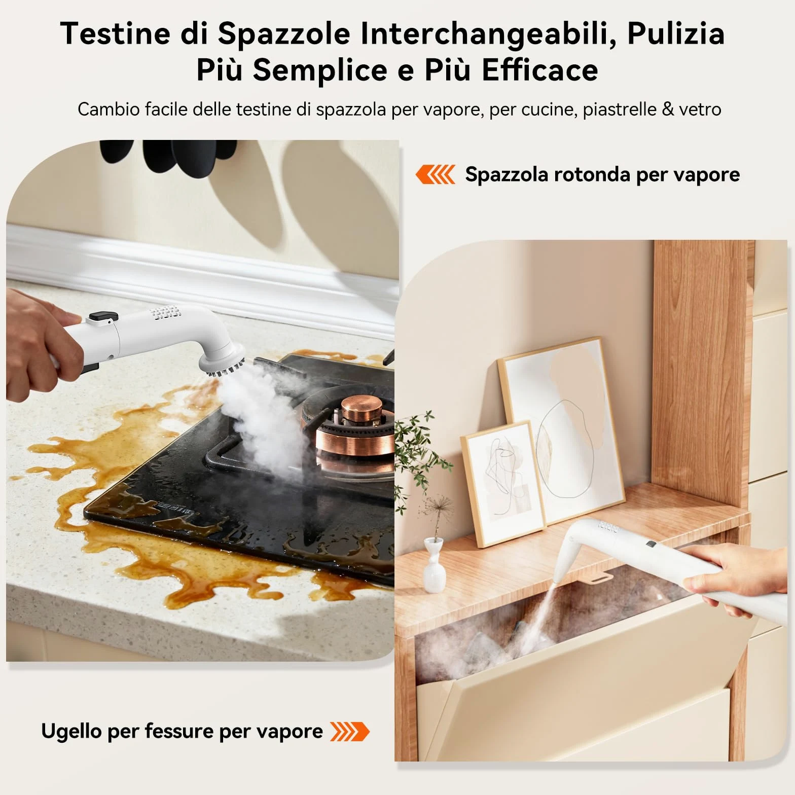 Uwant Lavatappeti Lava e Asciuga a Vapore Y100S 600W 18KPa, 3in1 Fredda/65℃ Calda/100℃ Vapore, Spazzole multiple Lava Divani/Tappeti/Auto/Cucina, 2.4L Serbatoio Auto-pulizia Portatile Lavatessuti