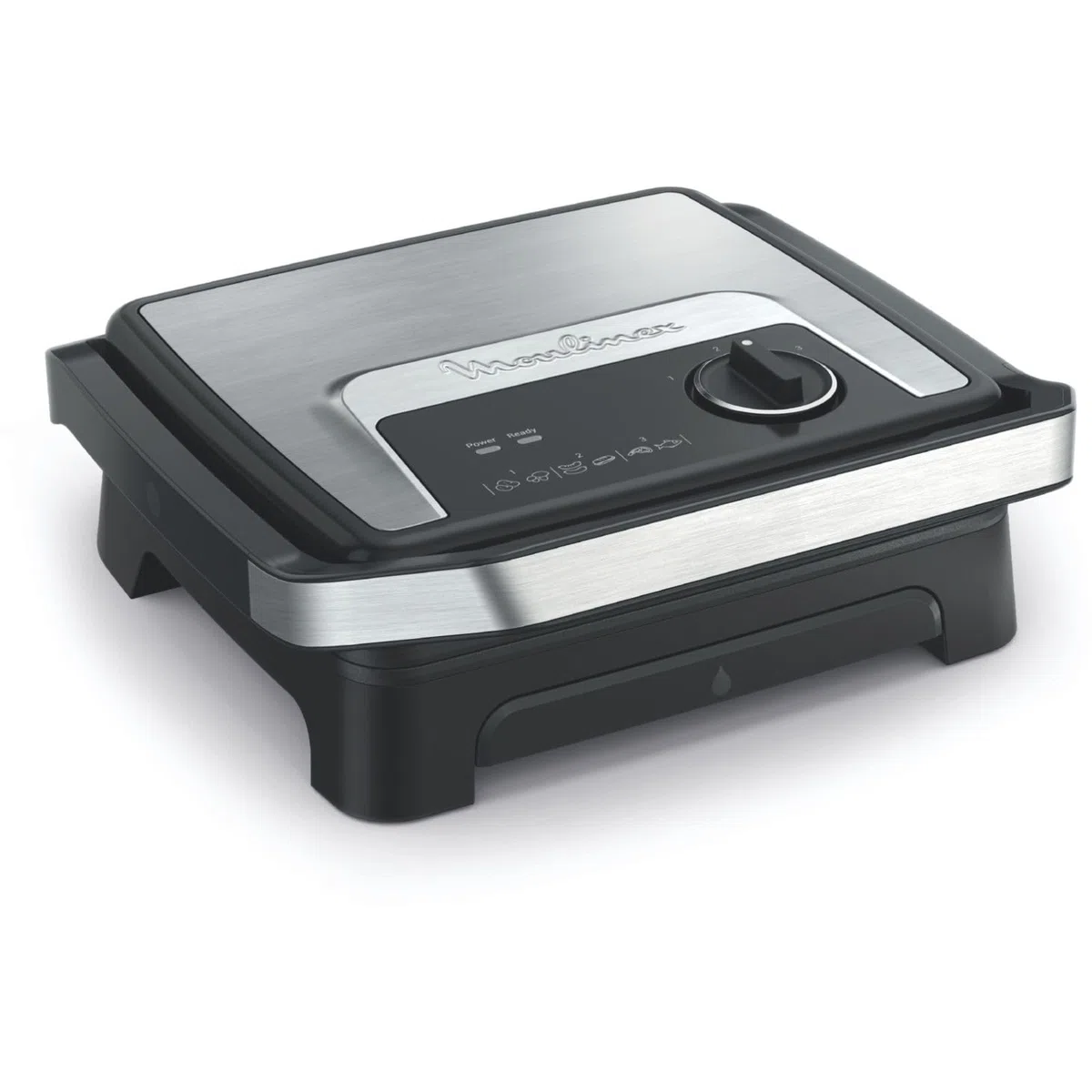 Moulinex Inicio Adjust, Piastra per Panini e Griglia, Termostato Regolabile, 2000 W, Piastre di Cottura Antiaderenti, GI272D10