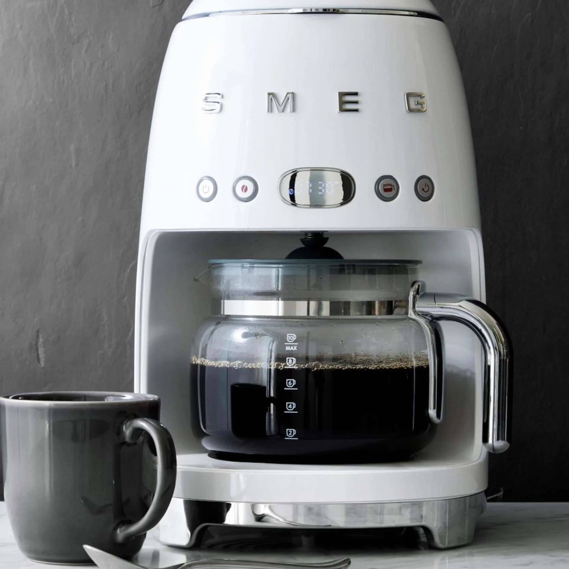 Smeg DCGC01 Replacement 10 Cup Coffee Pot - Glass Coffee Carafe for DCF02 Drip Coffee Maker Machine