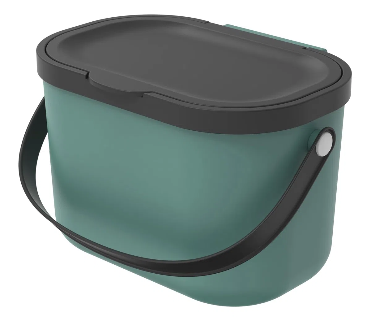 Rotho Albula - Pattumiera biologica con coperchio, 3,2 l, per cucina