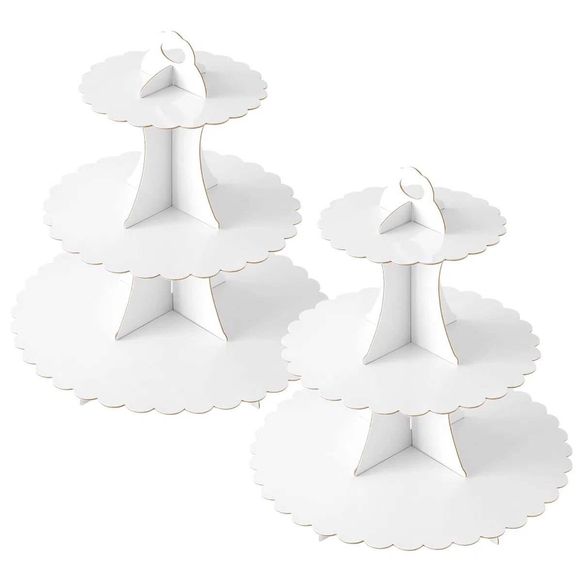 Soleebee Supporto per torta in cartone, supporto per cupcake a 3 livelli, supporto per torre da dessert, supporto per muffin, forniture per feste per compleanno, matrimonio, festa, torte, panini