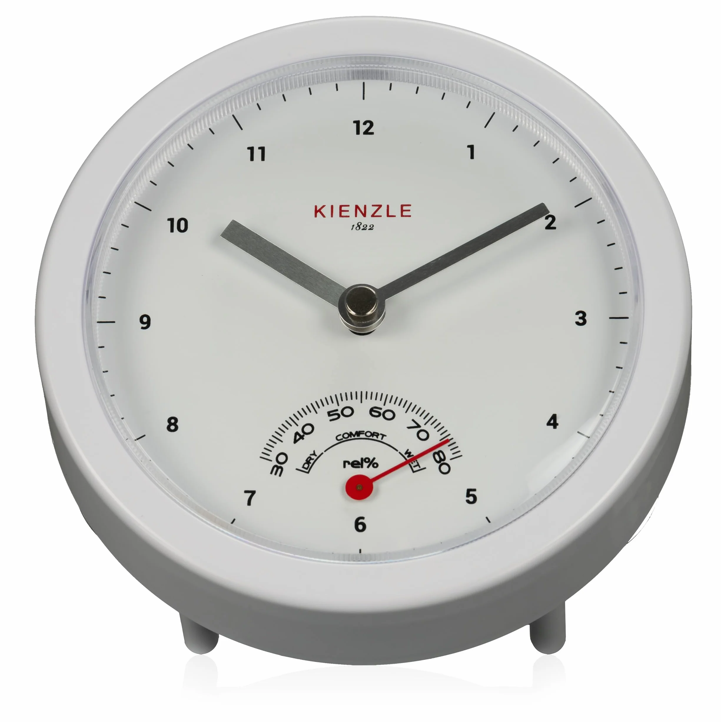 Kienzle Orologio da bagno con movimento al quarzo, igrometro, con ventose resistenti agli spruzzi