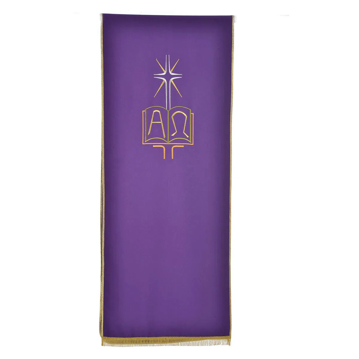 Holyart Coprileggio Poliestere Libro Alfa e Omega, Avorio