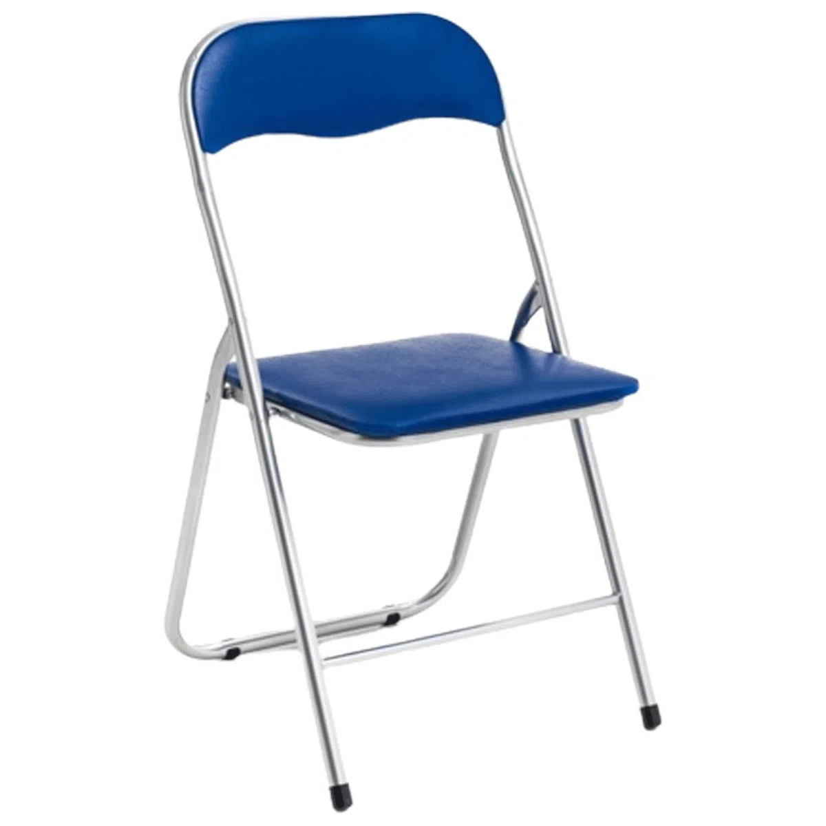Marvin Sedia Pieghevole Imbottita Salvaspazio Portatile Richiudibile Da Interno Esterno Giardino Campeggio Ufficio Resistenti Ferro Leggere Colorate Comode Con Schienale Poggiapiedi (Blue)