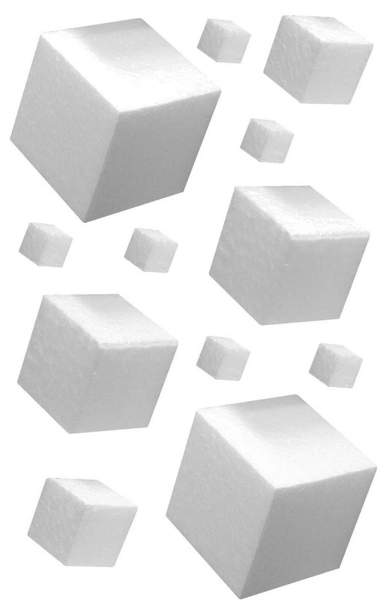 D. & D. Polistirolo® - CUBO/BLOCCO POLISTIROLO PER SCULTURE/HOBBISTICA/DECOUPAGE VARIE MISURE MEDIA DENSITA' (35X25X25 N°4 BLOCCHI)