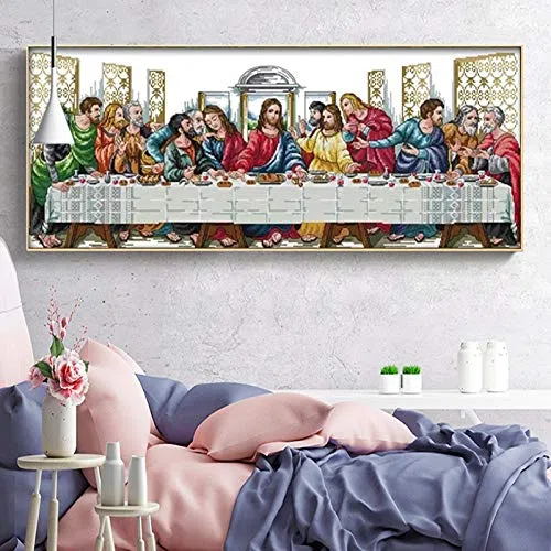 Kit Mezzo Punto Ricamo The Last Cena Modelli Cross Stitch Kits Stampato Tessuto Ricamo Set 11CT 14CT Decorazioni Fatte a Mano DIY per la casa Punto Croce Kit