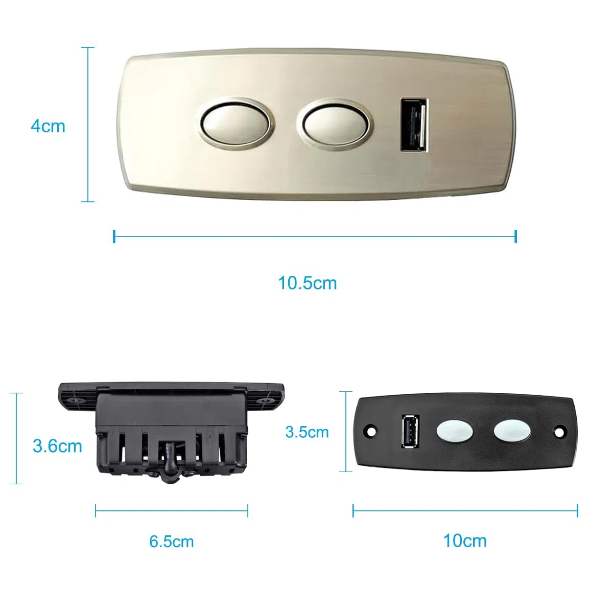 Controller reclinabile per sedia reclinabile elettrica 2 pulsanti Controllo 1 motore (con caricatore USB 5V 2A, ingresso DC29V) Installazione semplice