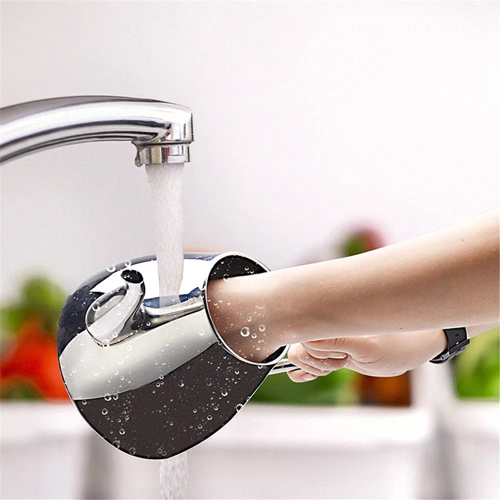 SANQIAHOME Teiera in acciaio inossidabile,1,5 litri,con filtro per infusione,caffè Teiera,argentato