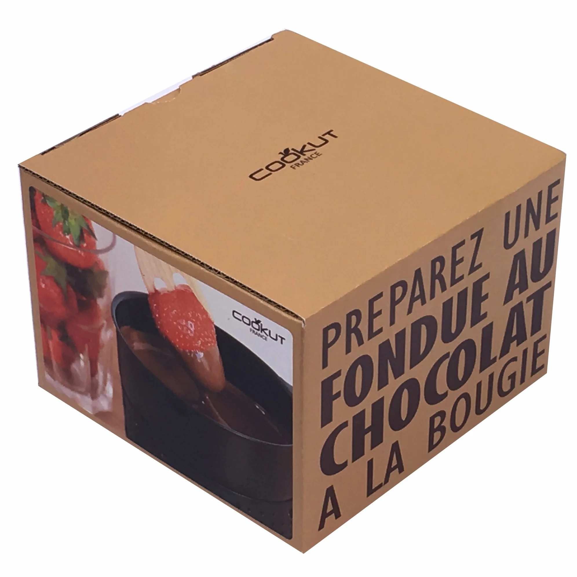 COOKUT- Lumi Choco 2 - Fonduta di Cioccolato a lume di Candela - Preparate Un Dessert Delizioso e sorprendente in Meno di 5 Minuti - 1 apparecchio per 3 Persone