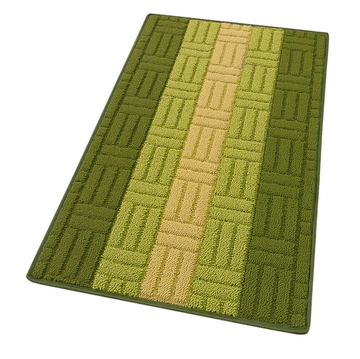 emmevi Tappeto Cucina Bordato Assorbente Tessitura 3D Varie Misure E Colori Multiuso Bagno Camera Corridoio 100% Made in Italy mod.MIA 57X190 VERDE