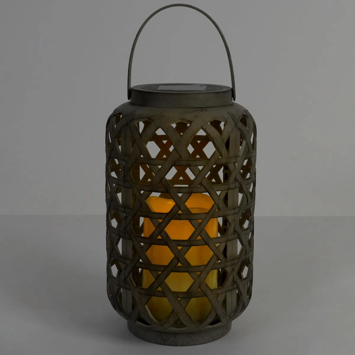 Home Deco Factory, LAO0174, Lampada Solare da Esterno Effetto Candela, Illuminazione Ecologica ed Economica, Design Moderno, Installazione Semplice, Marrone, Dimensioni Standard