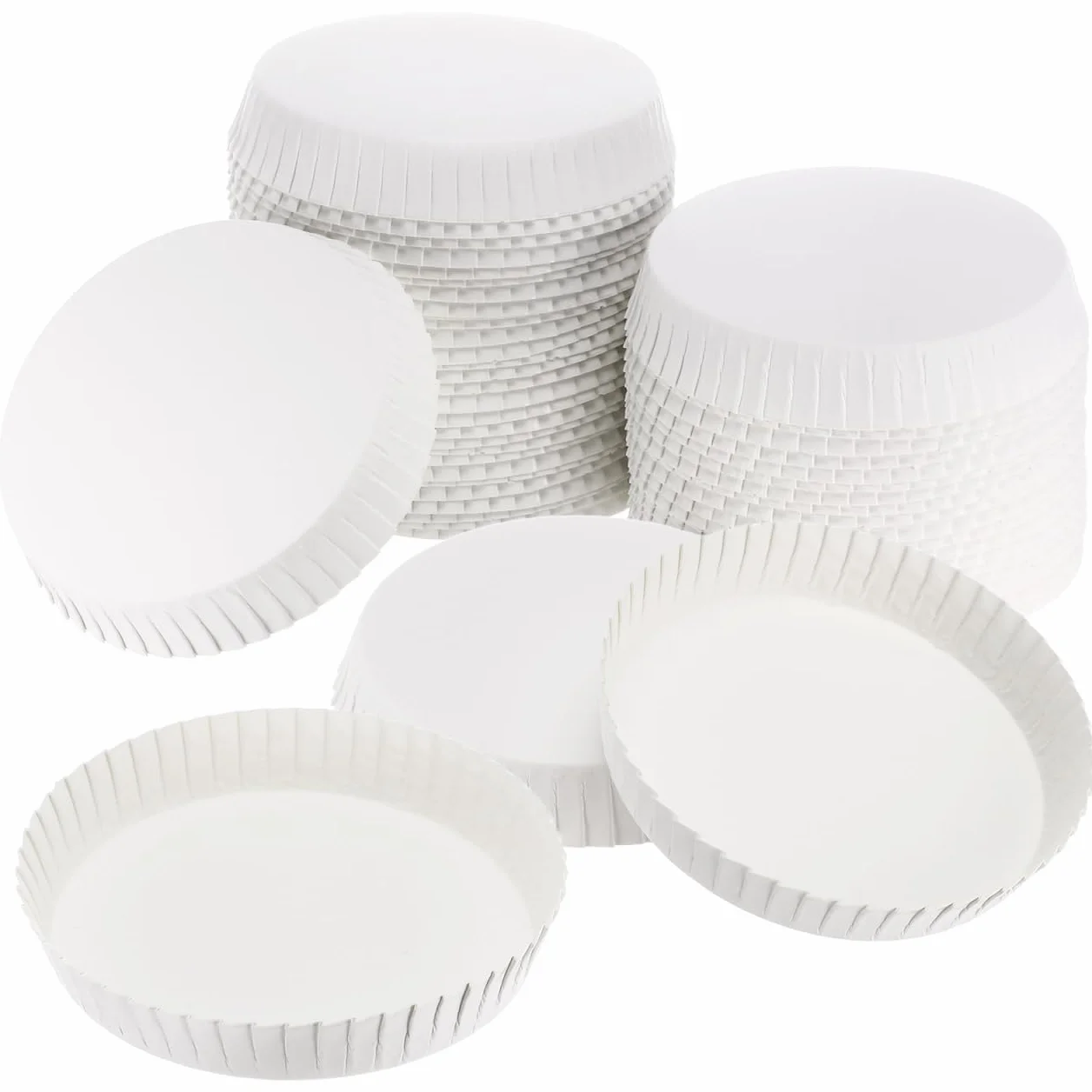Vaguelly Coperchi usa e getta in carta, 7,6 cm, 100 pezzi, protezione antipolvere, coperchi per bevande, per hotel, caffè, ristorante, case di tè, eventi