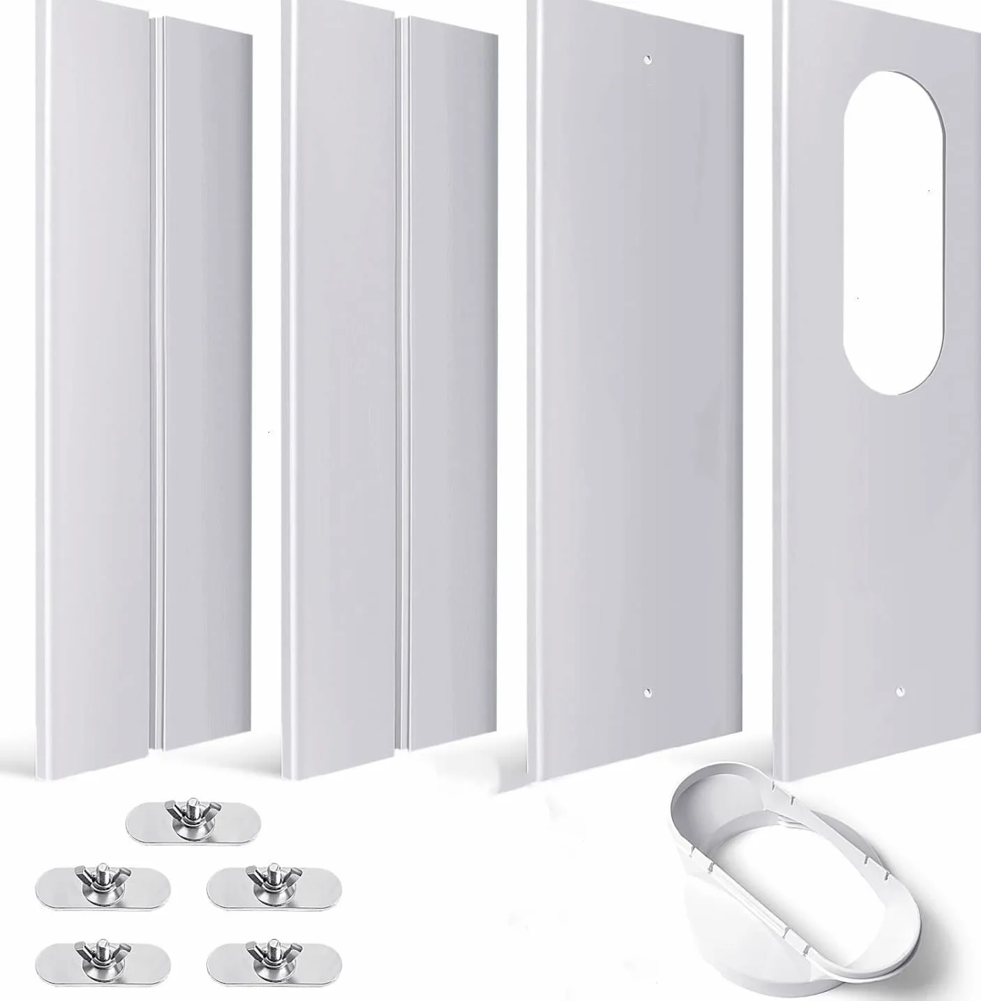 Kit di Scorrimento per Finestre Elastiche e Tenuta Universale per Aria Condizionata Portatile - Tubo di Scarico Con Accoppiatore, Ventilazione AC Regolabile per Finestre Scorrevoli