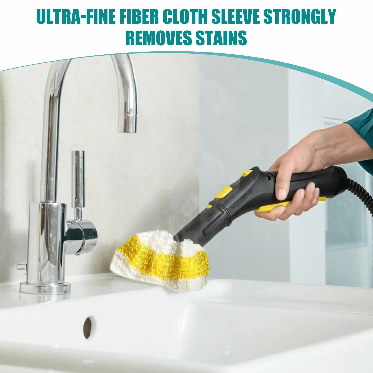 14 pezzi per pulitore a vapore Kärcher EasyFix SC1 SC2 SC3 SC4 SC5, con ugello di prolunga, spazzola rotonda, spazzola per fughe, panni in microfibra e raschietto, accessori per pulitore a vapore