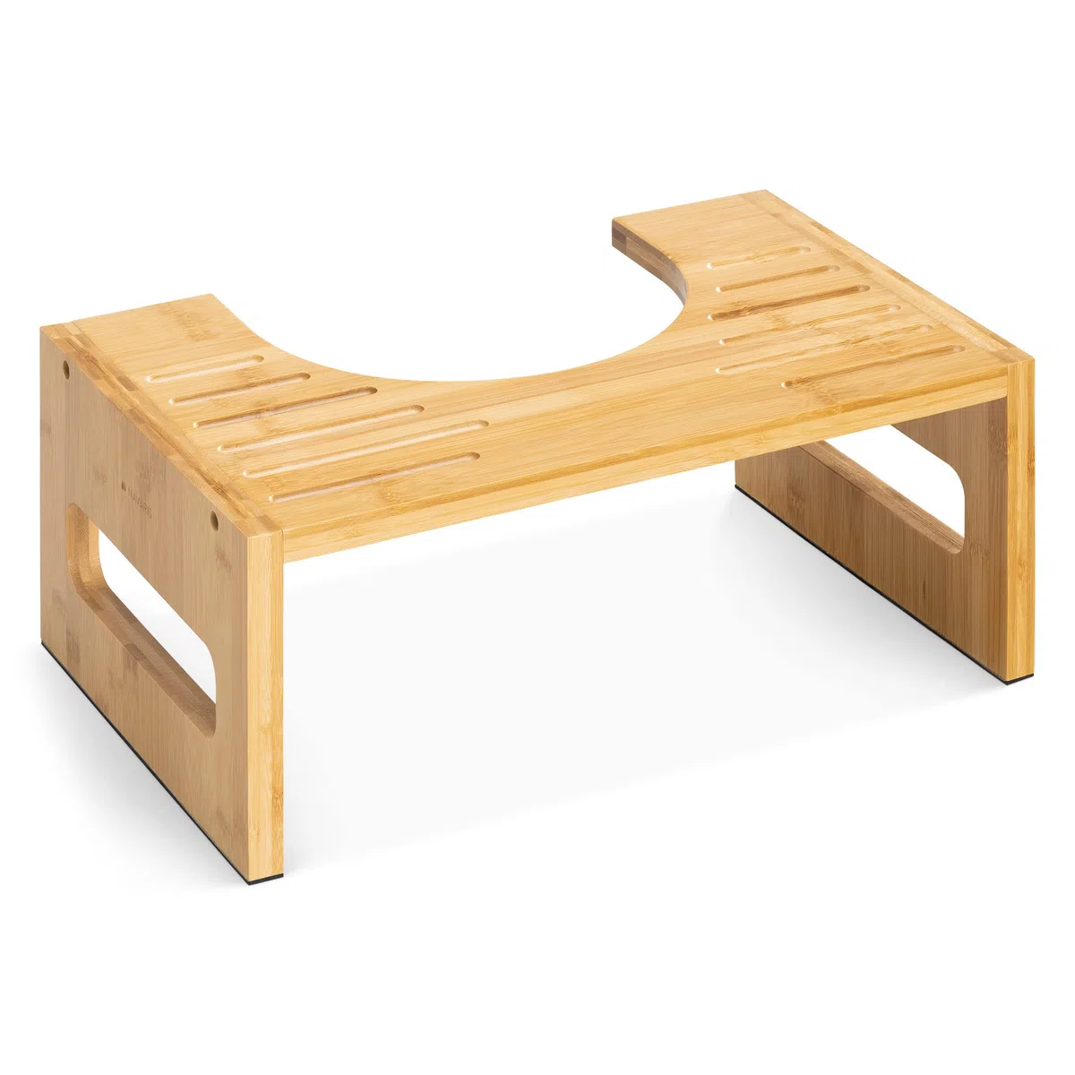 Navaris Supporto Poggiapiedi Bagno WC - Sgabello Toilette in Legno bambù - Scalino Poggia Piedi per Seduta Comoda su Toilet Water - Rialzo Ginocchia