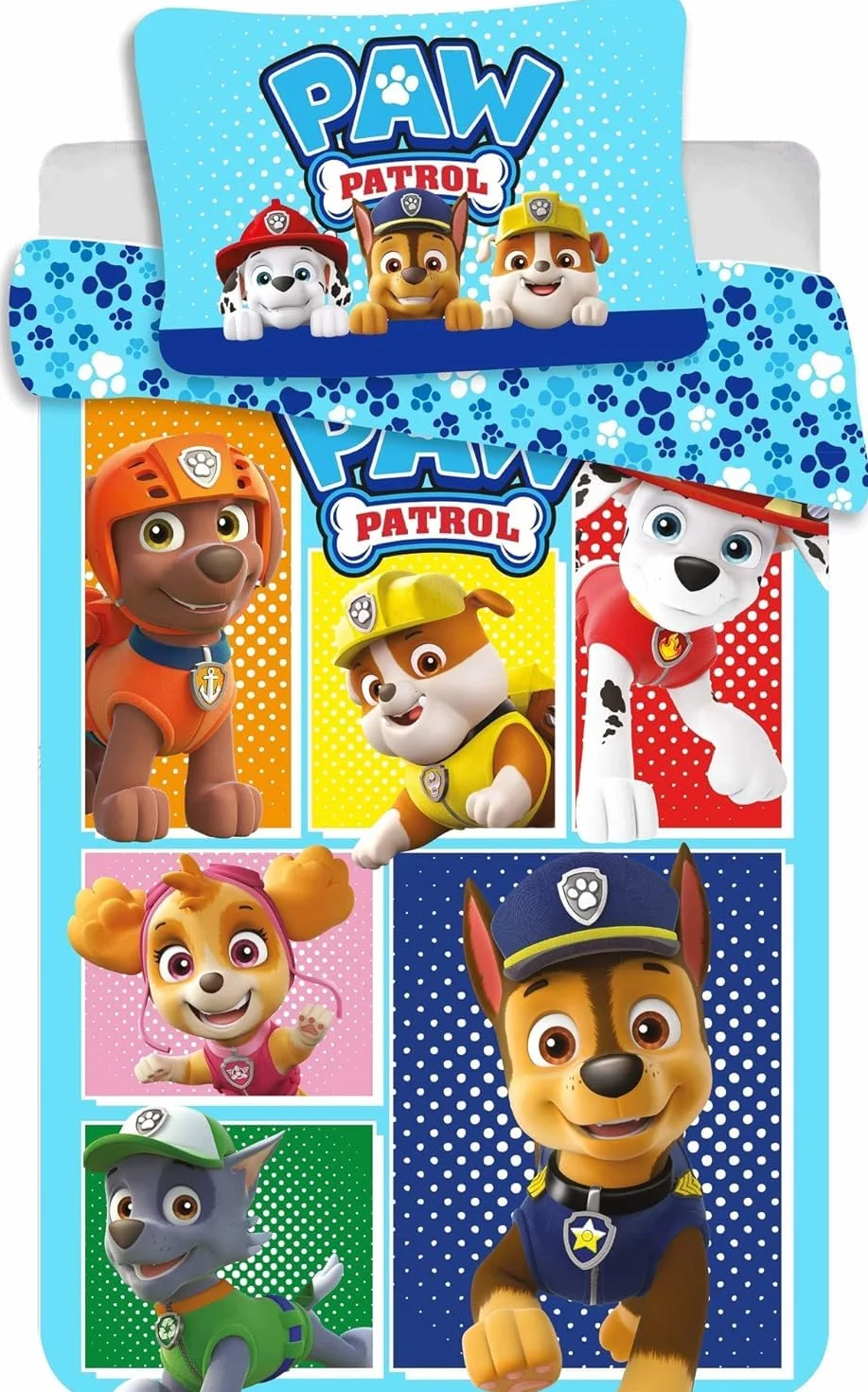 Jerry Fabrics Paw Patrol PP184 - Biancheria da Letto per Bambini, 100 x 135 cm