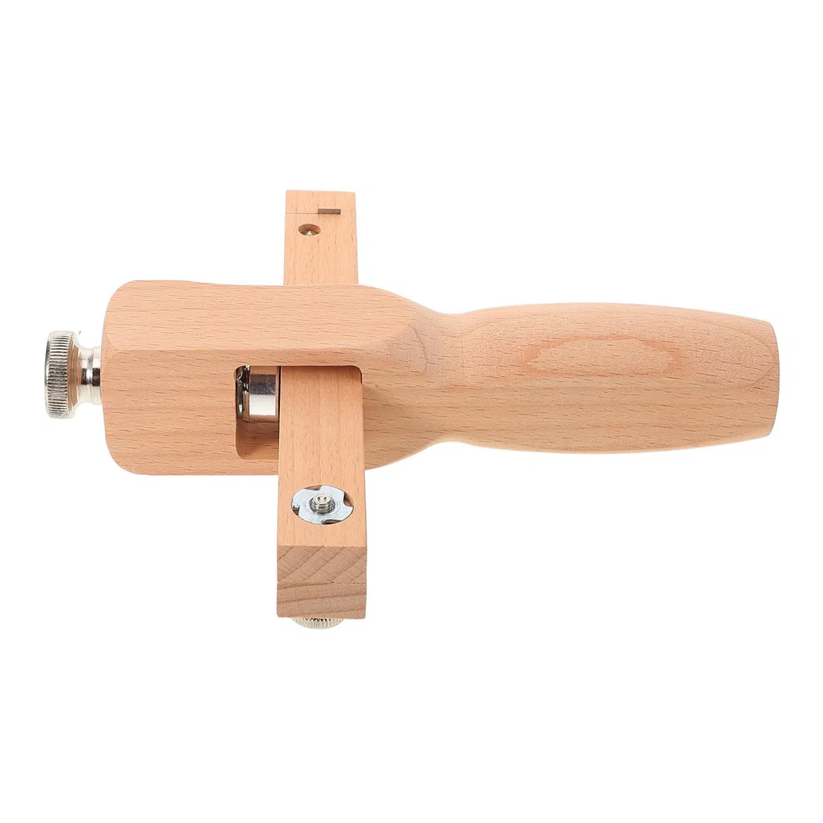 TEHAUX Taglierina per Pelle in Legno Beige Design Ergonomico Antiscivolo, Utensile da Taglio per Cinture e Lavori di Fai da Te Artigianale