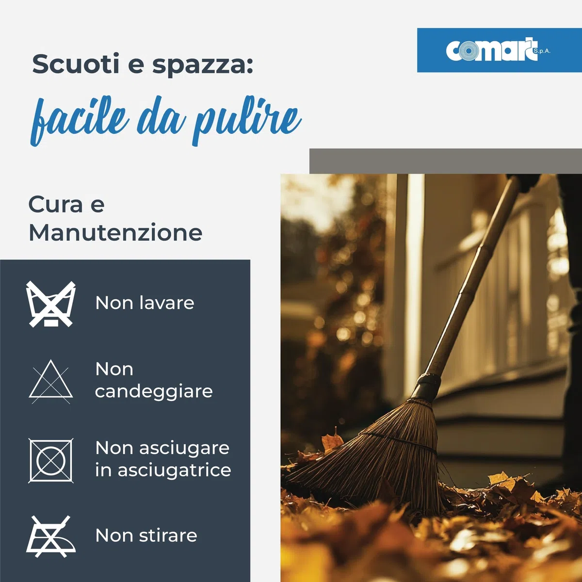 Comart - Zerbino Cute in Cocco - 40x70 cm - Tappeto con Scritte Divertenti su Cani e Gatti - per Ingresso Esterno e Interno - Simpatico Regalo per Entrata di Casa - Antiscivolo - Pulirsi Piedi Zampe