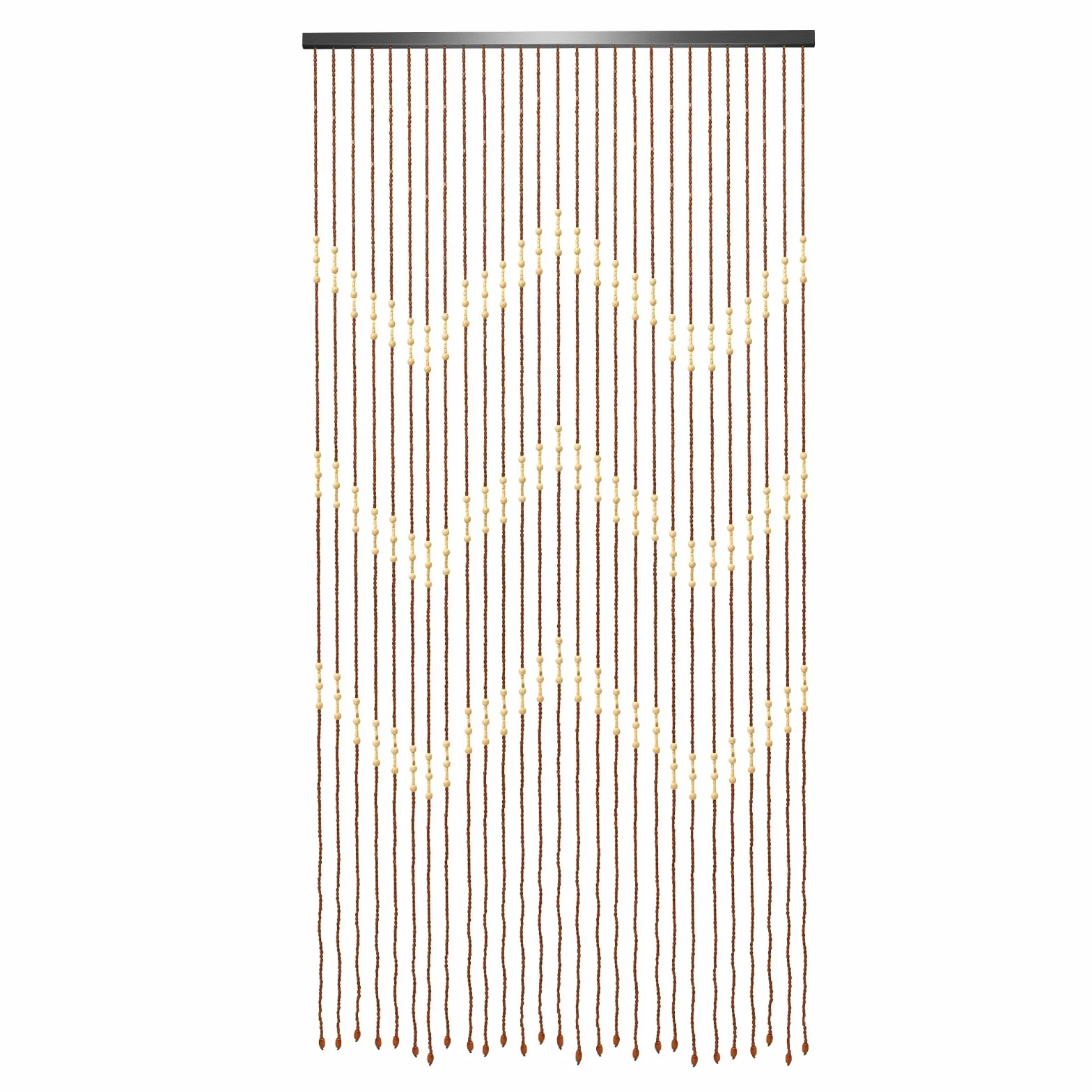 Tenda per porta perline di bambù, tenda anti mosche in legno naturale, divisoria per stanza, stile retrò vintage, decorazione per interni esterni, 27 fili, 90 x 175 cm