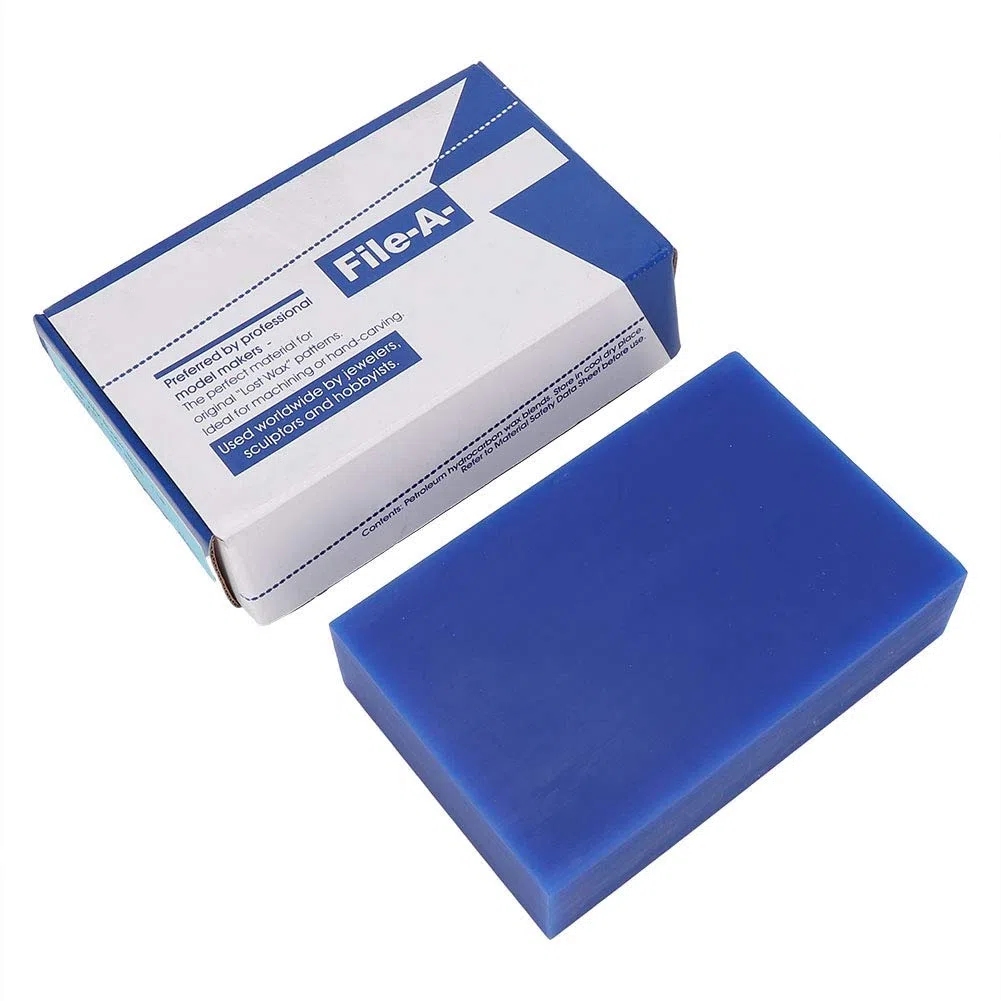Blocco di cera blu per intaglio di gioielli, strumento professionale per la creazione di gioielli, accessorio in cera di paraffina atossica per intaglio con texture liscia, ideale (Blu)