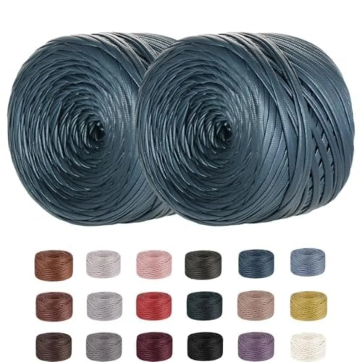 Fettuccia per Borse a Uncinetto, Aspetto Similpelle Filato Grosso in Poliestere Cordino per Borse Uncinetto,uncinetto per borse, Filati per Borse Cestini Fai da Te Decorazioni, 200g/90m