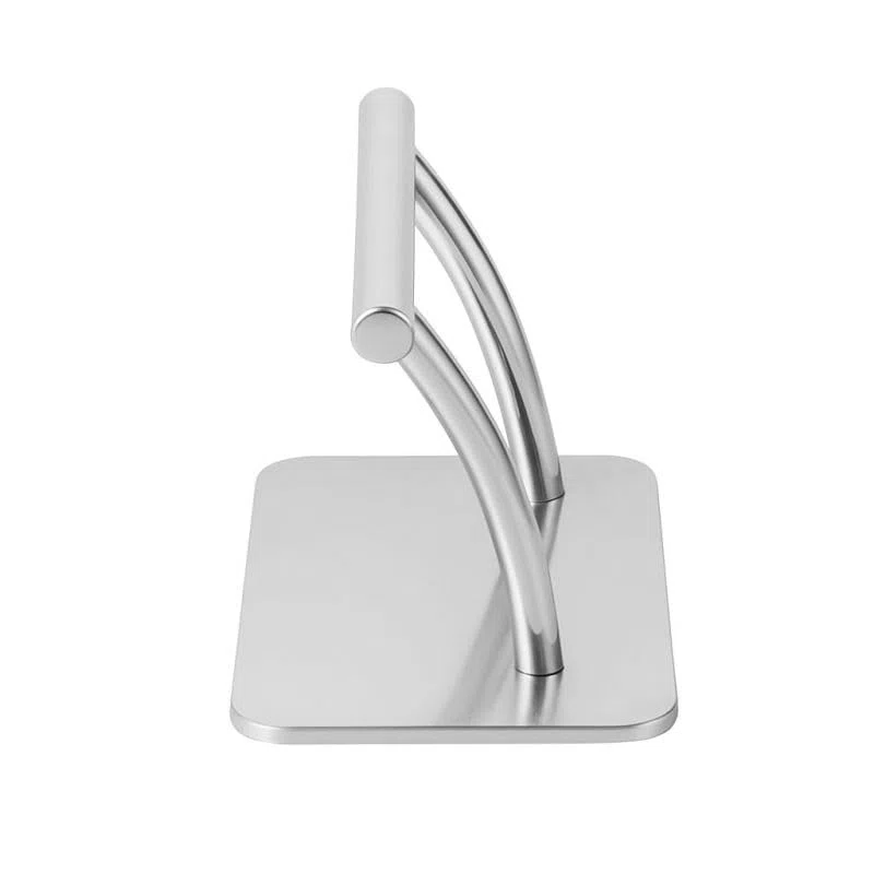 Poggiapiedi professionale per salone di parrucchieri – acciaio inossidabile antiscivolo – comfort cliente e design elegante – 30 x 20 x 20 cm (argento)