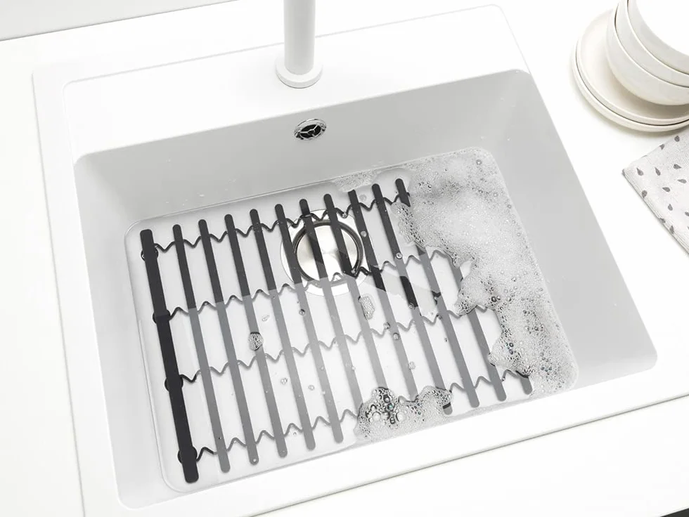Brabantia Tappetino per lavello, in silicone, grigio scuro, taglia unica