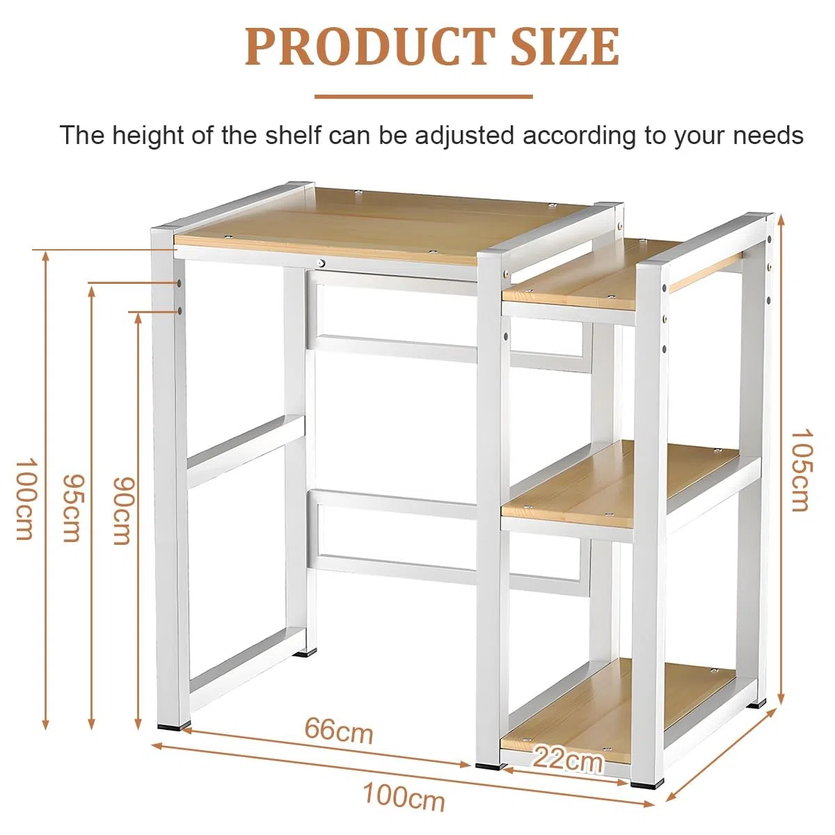 Scaffale Per Lavatrice E Asciugatrice Con Ripiani Laterali, Supporto Per Asciugatrice 3 Regolabile In Altezza, Capacità Portante 300kg Per Bagno, Lavanderia(White)