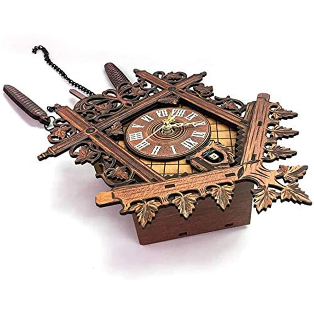 Orologio a cucù, meccanico, in legno, decorazione per casa e ristorante, design retrò per soggiorno