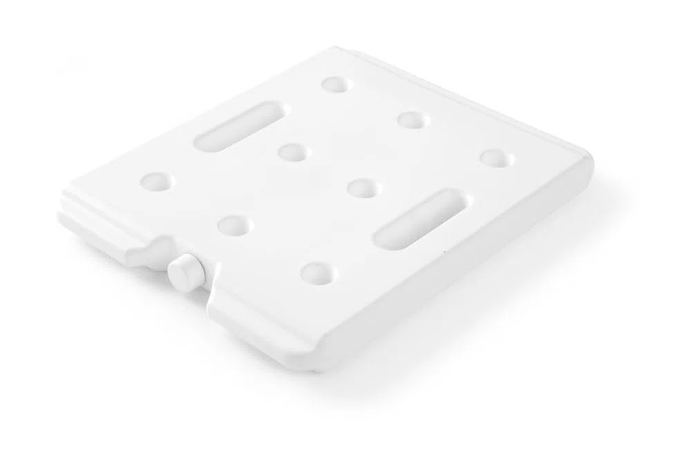 HENDI Piastra eutettica fredda professionale, GN 1/2, per contenitori termici, elemento refrigerante, accumulatore di freddo, blocco termico, di ghiaccio, borsa termica, 325x265x(H)30mm, HDPE, bianco
