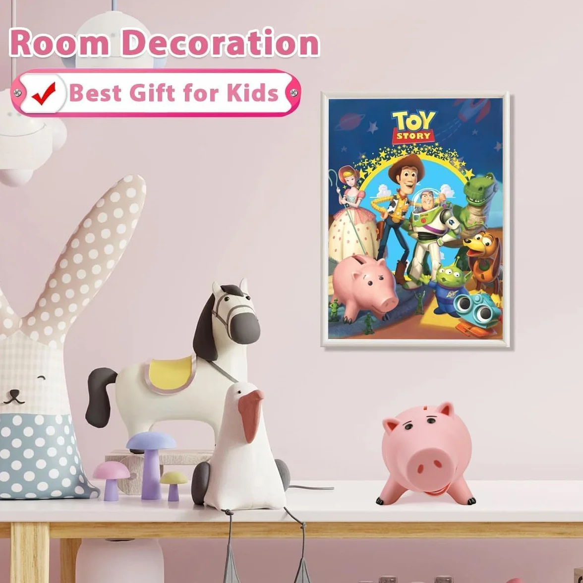 Salvadanaio Toy Story Hamm Salvadanaio per Bambini Scatole di Denaro di Plastica per i Bambini, Salvadanai per Bambini Adulti Salvadanai Piggy Bank Rosa