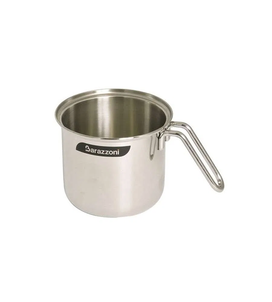 Barazzoni Bollilatte ø12 cm, Made in Italy, Capacità 0,9 lt, Acciaio Inox 18/10, Induzione+Gas. Triplo fondo. PFAS free. Linea Bonita