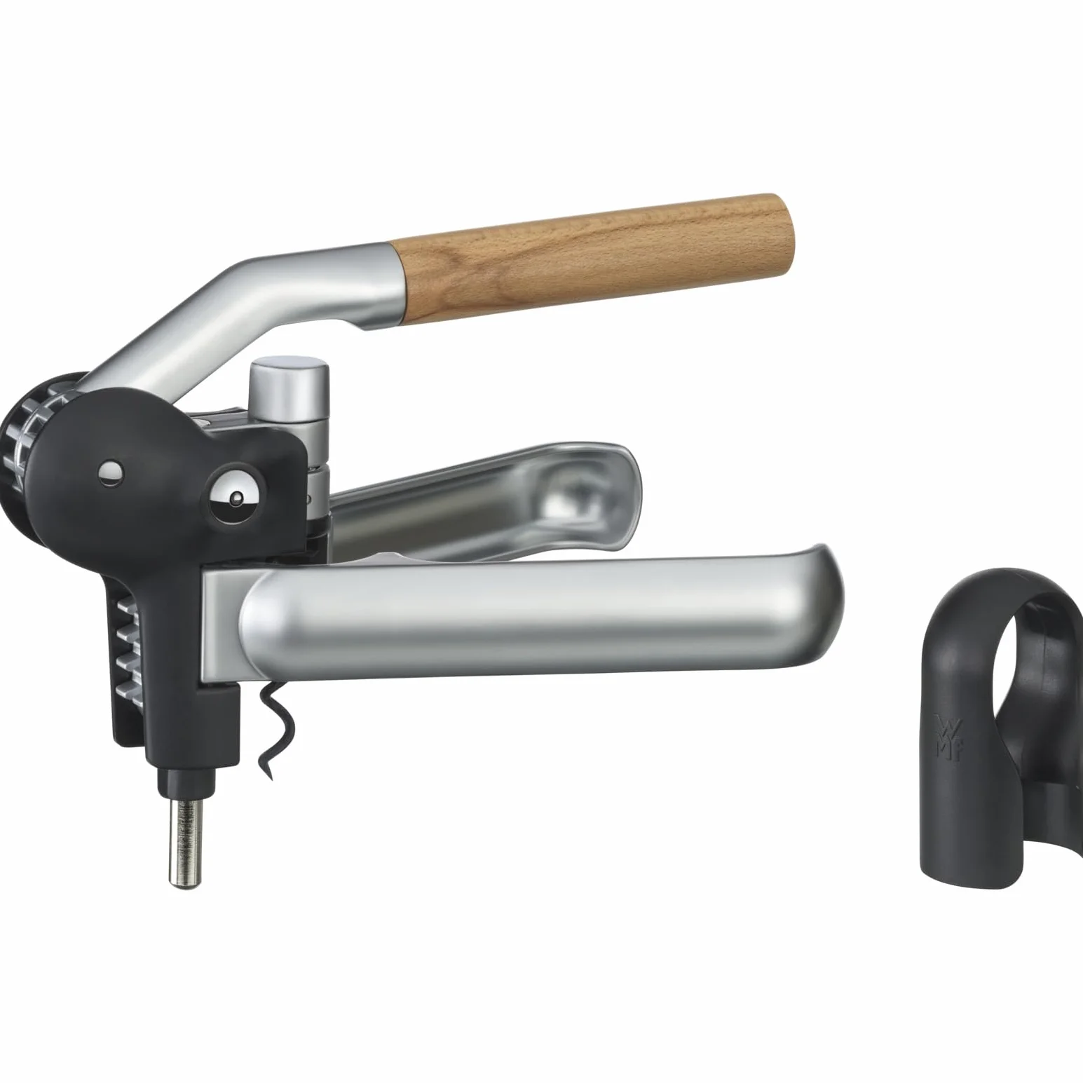 WMF Baric - Cavatappi a leva per vino, 19 x 11 x 15 cm, cavatappi con tagliafoglio, apribottiglie professionale, apribottiglie per vino e prosecco, apribottiglie senza sforzo