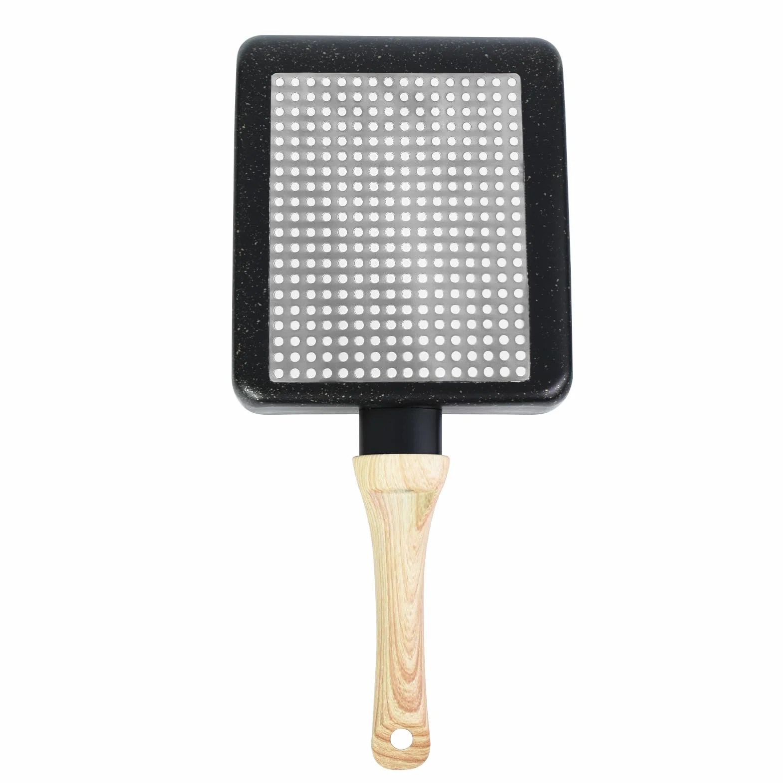 Artcome padella giapponese per omelette con rivestimento antiaderente Tamagoyaki Egg Pan rettangolare, con spatola e pennello in silicone, piastra nera e gomma magica, 17,8 x 15,2 cm (nero)