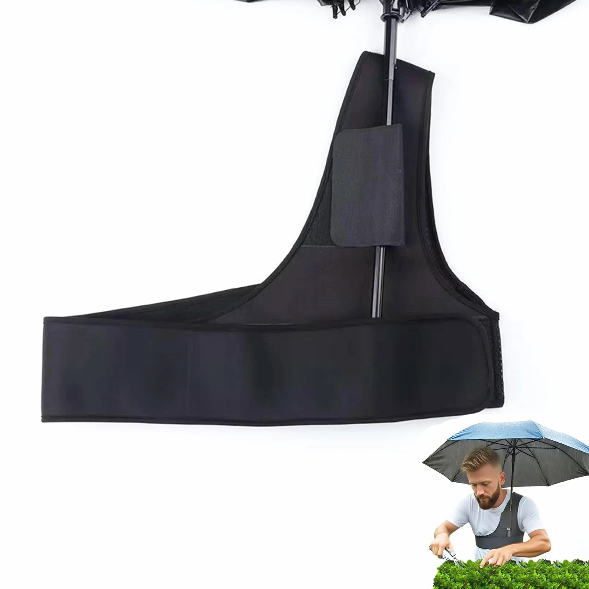 Portaombrelli portatile supporto per ombrelli a mani libere Portaombrelli indossabile Supporto portatile per ombrellone a mani libere Portaombrellone regolabile per attività all'aperto (A)