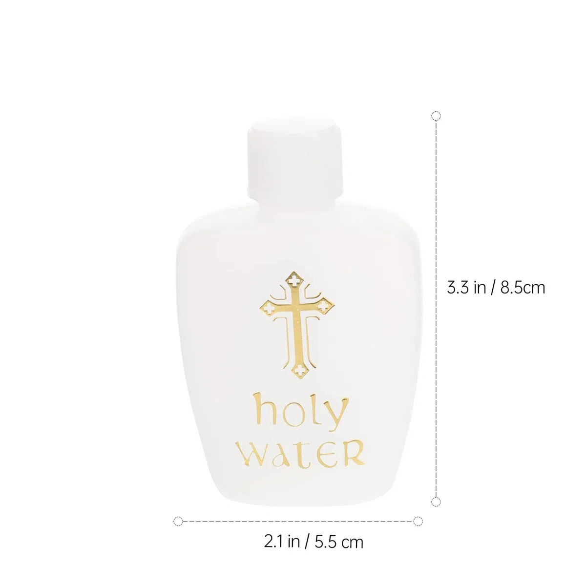 EXCEART Bottiglia d'acqua santa, set da 6 pezzi, piccole bottiglie d'acqua sacre, 60 ml, in plastica, per battesimo, chiesa, Pasqua, esorcismo, con motivo a croce, pratica per cerimonie religiose