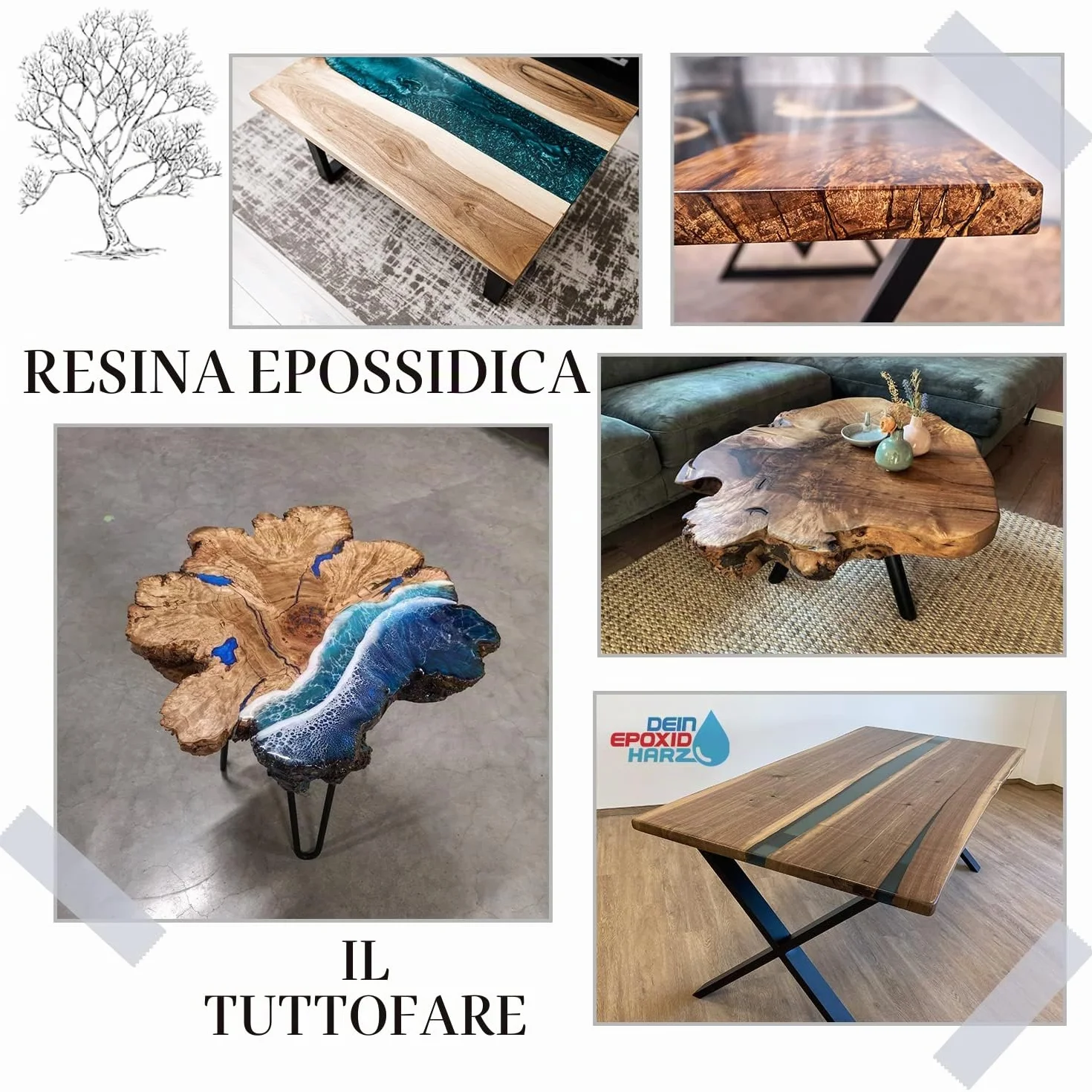 Resina Epossidica Transparente 2,25kg Bicomponente A+B | Transparente Effetto Acqua per creazioni trasparente | Resina per gioielli + Guanti di protezione, comprese le istruzioni italiane