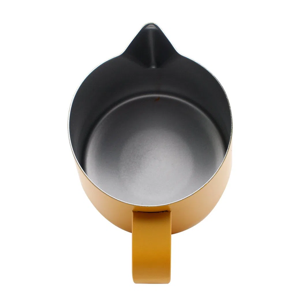 Brocca fumante caraffa in acciaio inossidabile adatta per caffè e schiuma di latte 350 ml giallo