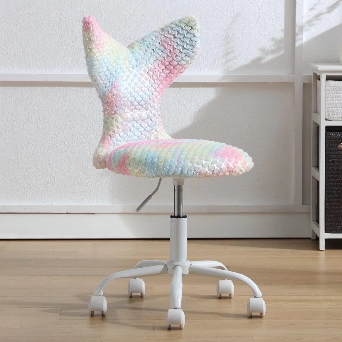 Ya-Home Sedia da Scrivania Bambina Poltrona Girevole Regolabile in Altezza Sedia per Bambini a Sirena per Cameretta, Rosa