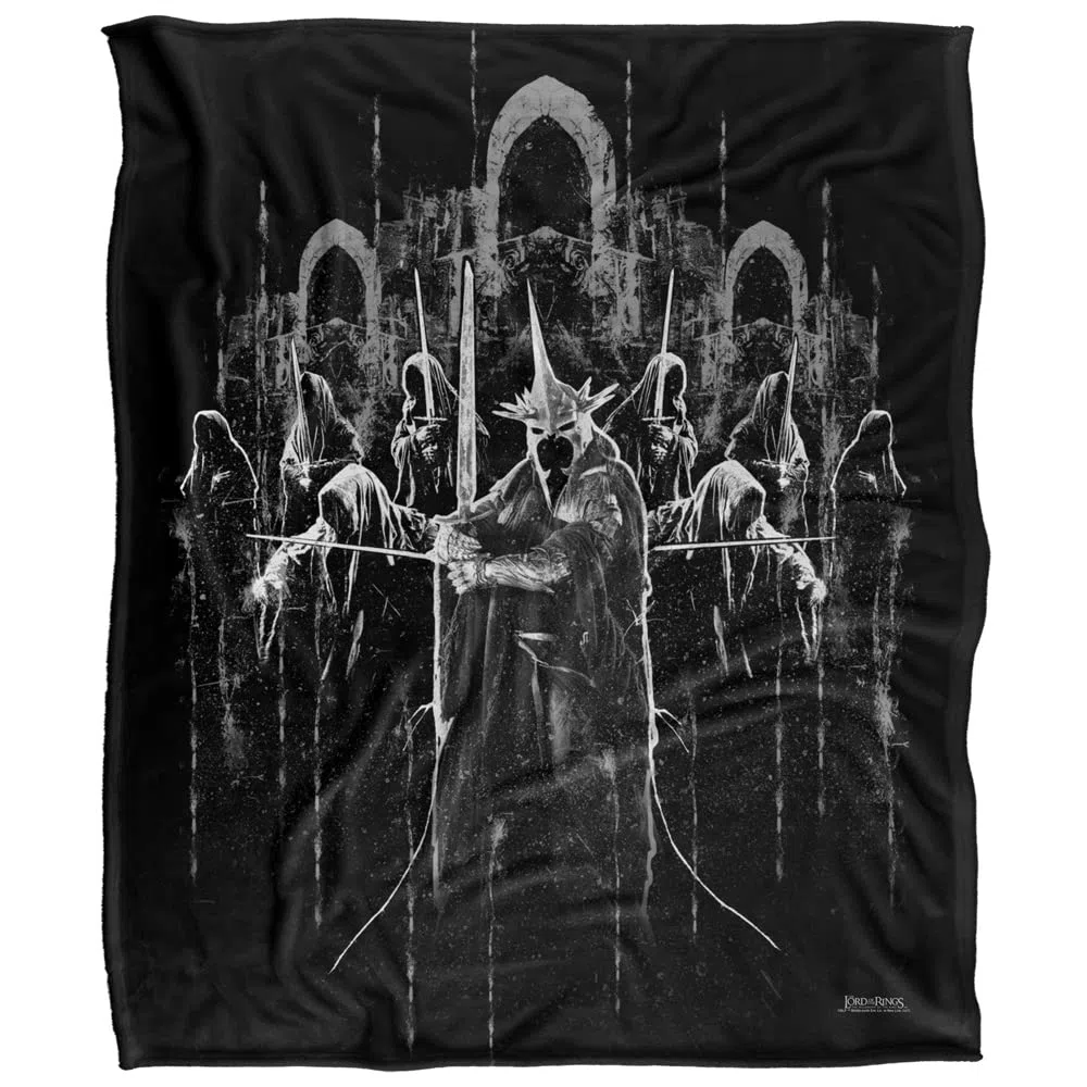 Coperta super morbida al tatto de Il Signore degli Anelli Ring Wraiths, 152 x 127 cm
