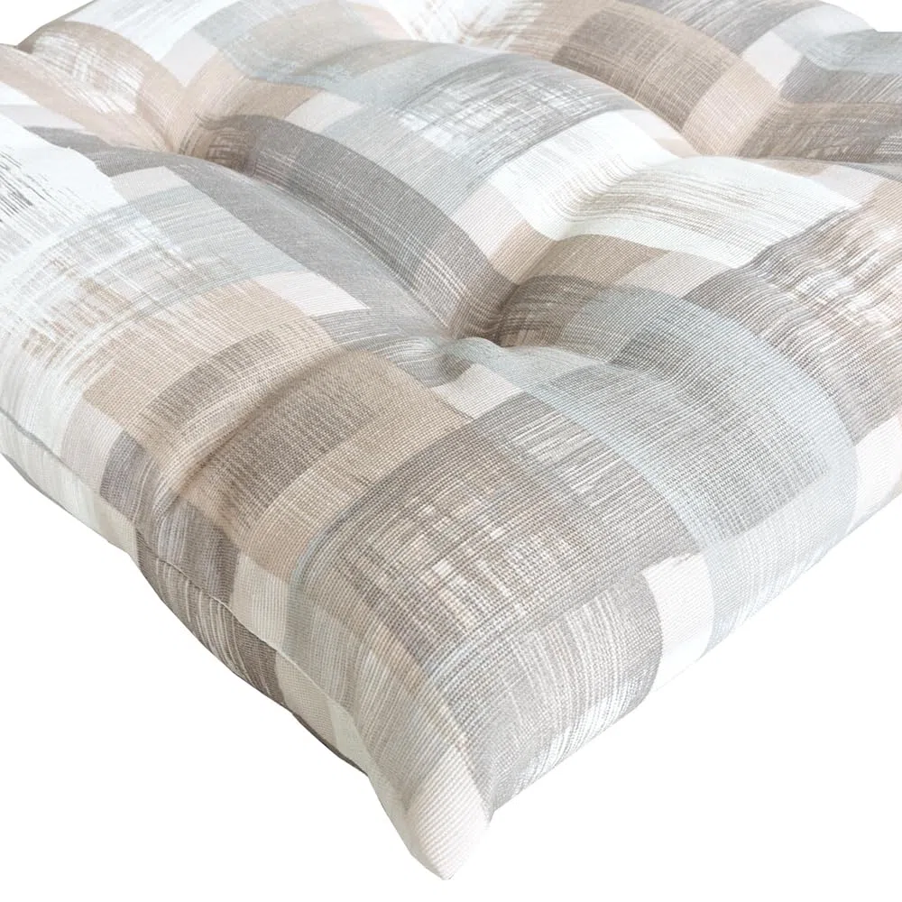 emmevi Set 4 Cuscini Sedia Shabby Chic Morbidi Imbottiti Ovatta Universali Coprisedie Cotone Lavabile