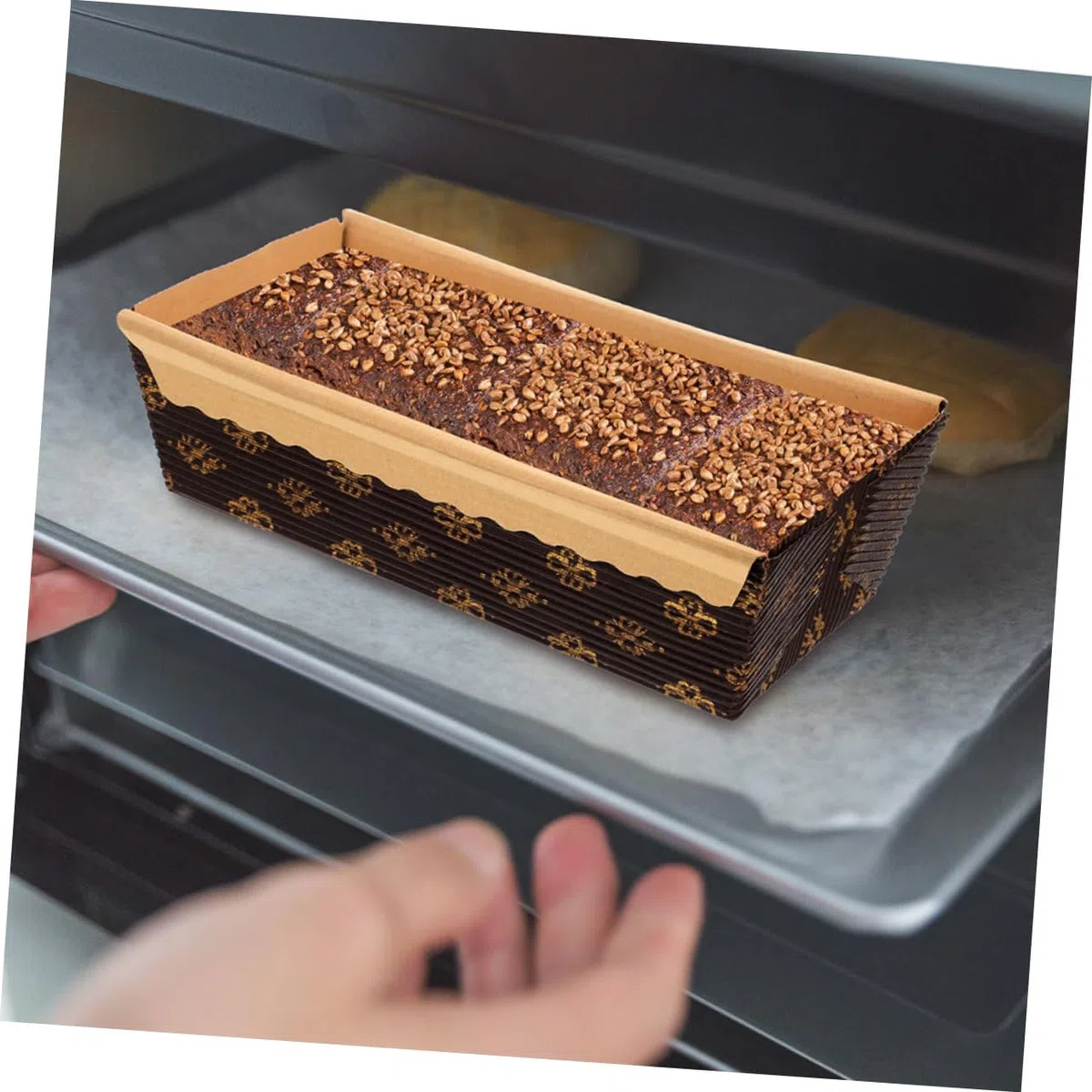 25 stampi per pane in carta, per, mini teglie, per teglie rettangolari, pirottini da forno rettangolari, da forno usa e getta Utilizzato per preparare dolci natalizi