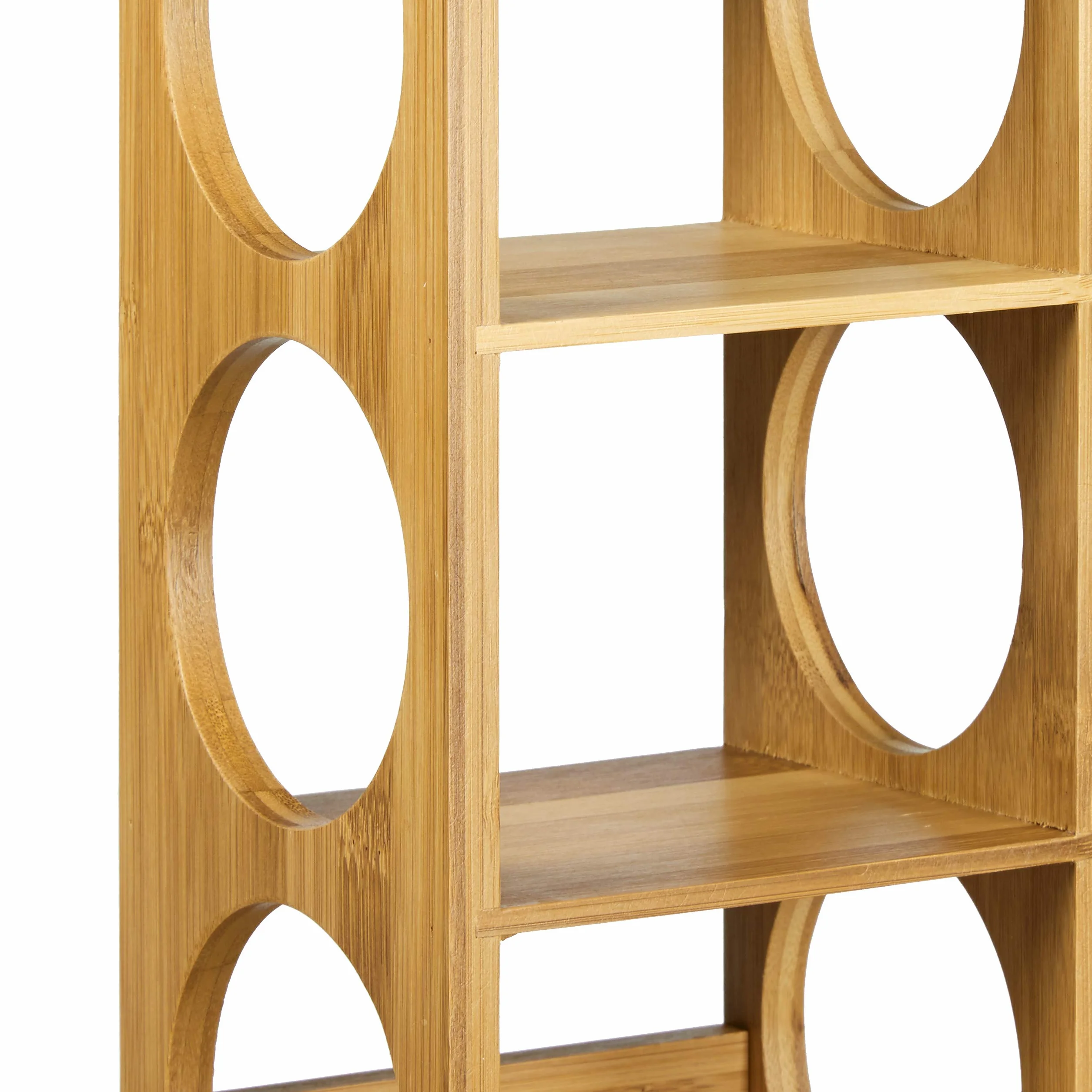 Relaxdays Cantinetta in Bambù, Scaffale Portabottiglie in Bambù Scaffale 5 Bottiglie di Vino, 53 x 14 x 12 cm, Naturale