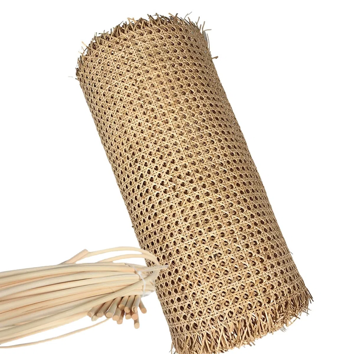 Paglia di Vienna per Sedie, Larghezza 100cm Rattan Naturale Rotolo al Metro, Fettuccia Natuaral in Rattan per Mobili Cesti DIY(50x100cm)