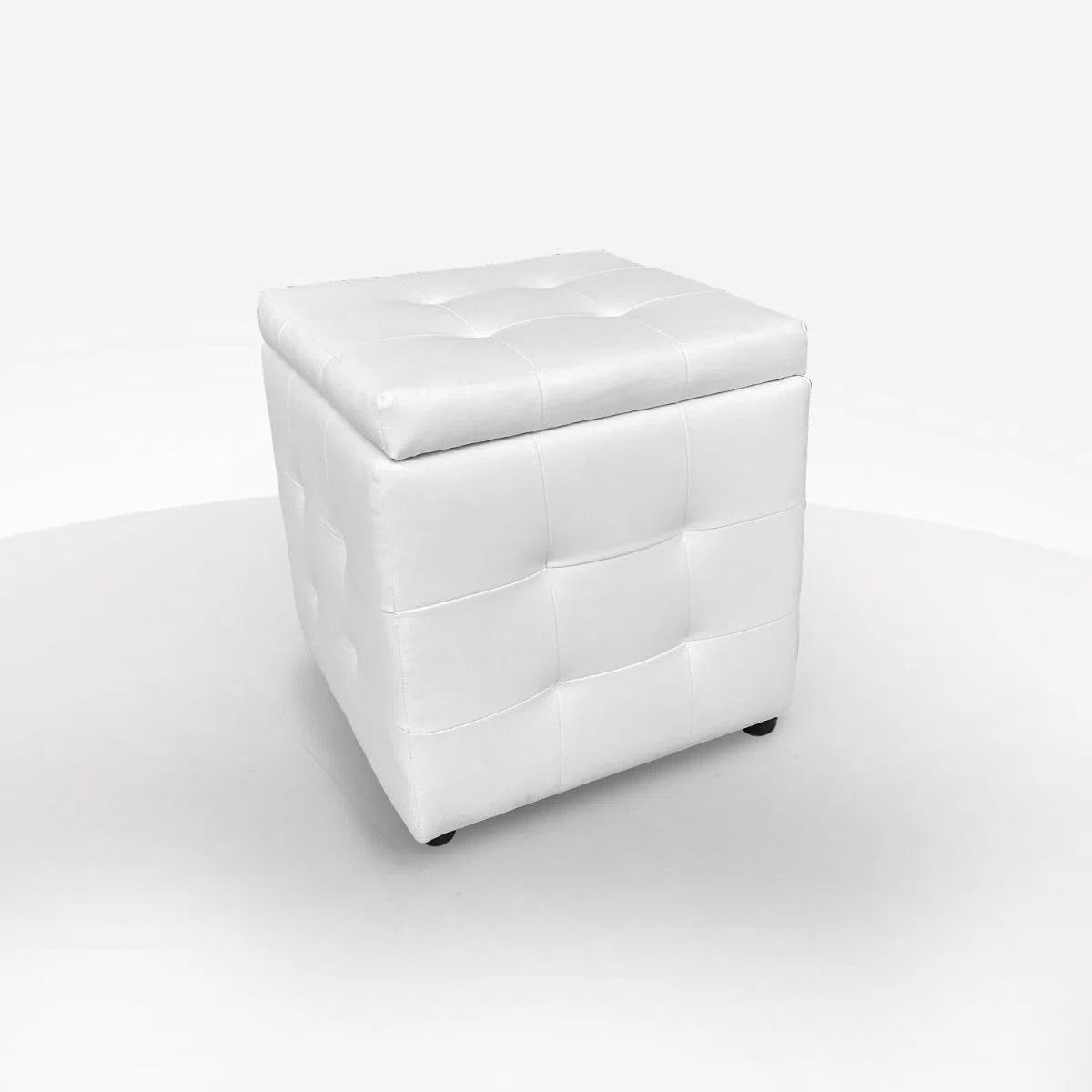 SANYAN Limited PF45BI Sanyan Limited Pouf Contenitore Bianco Prezzi Bassi, 45 x 47 x 45 cm