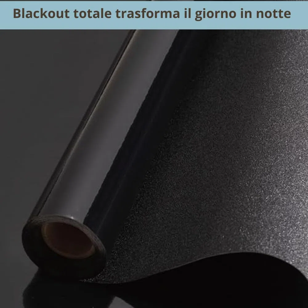 Pellicola Privacy Vetro Oscurante totale MISURE GRANDI (NERO, 60 X 200 CM) Finestre Box Doccia decorativa Antisguardo Riutilizzabile Elettrostatica